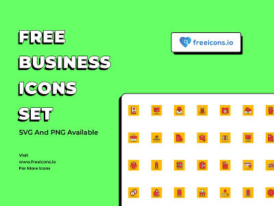 FREE BUSINESS ICONS SET animation branding design free icons graphic design icon illustration logo motion graphics ui vector vector logo web
