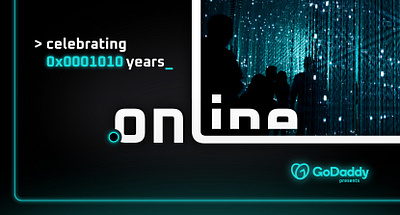 GoDaddy 10 Years of .online design