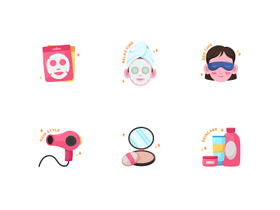 Beauty Lifestyle Icon Design beauty exploration icon icons illustration lifestyle make up skincare woman