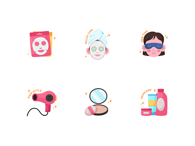 Beauty Lifestyle Icon Design beauty exploration icon icons illustration lifestyle make up skincare woman