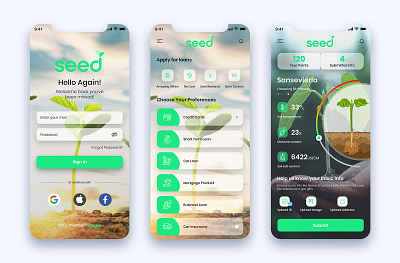 Banking & Plant Care app bank design designs loan mobile app mobile app design plant plantcare ui uidesign uidesigns uiux ux uxdesigns