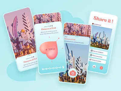 Another Exciting Experience at the Festival app concert design event explore festival holidays illustration mobile outdoor party photo summer summer vibe sunrise ui ux