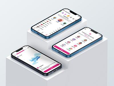 E-Learning App - UX Case Study app colorful design design thinking education english foreign graphic design illustration language mobile personality pink product design research study ui ux