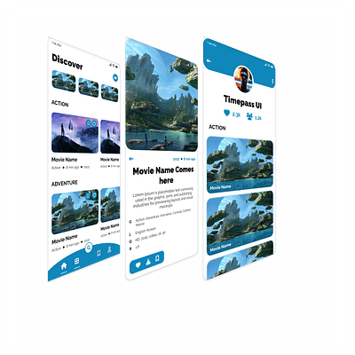 Discover Movies app application design mobile modern movie typography ui ux