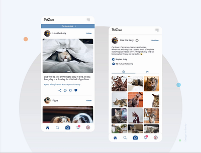 Social Media App for Pets animation app application design design design in sanity figma mobile animation mobile app mobile application design modern app design pet app social media app trending design ui ui design ui ux ux ux design white background