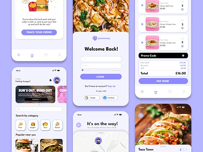 Pickmeup - Food Delivery App Concept app app concept app design branding delivery delivery app food app food delivery graphic design illustration mobile mobile concept phone ui ui concept ui design ux ux concept ux design website