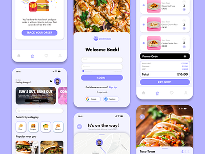 Pickmeup - Food Delivery App Concept app app concept app design branding delivery delivery app food app food delivery graphic design illustration mobile mobile concept phone ui ui concept ui design ux ux concept ux design website