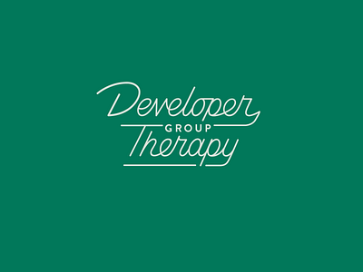 Developer Group Therapy branding calligraphy custom estate events flow fun handtype handwritten lettering logo logomaker logotype modern real script signature smart type unique