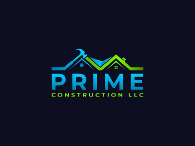 Prime construction logo design by Pujan Chowdhury on Dribbble