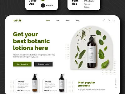 Botanic Lotion App - UIDesignz app branding dashboard design graphic design illustration logo mobile app design ui ux