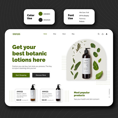 Botanic Lotion App - UIDesignz app branding dashboard design graphic design illustration logo mobile app design ui ux