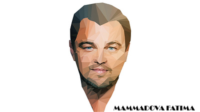 Low-Poly Leonardo DiCaprio graphic design illustration vector