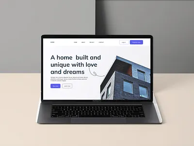 real estate website design clean deign illustration landing page logo real estate ui ux ui web design website website ui