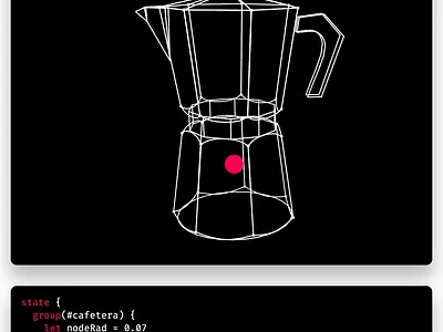 Moka Pot in Stelline 3d animation motion graphics vector