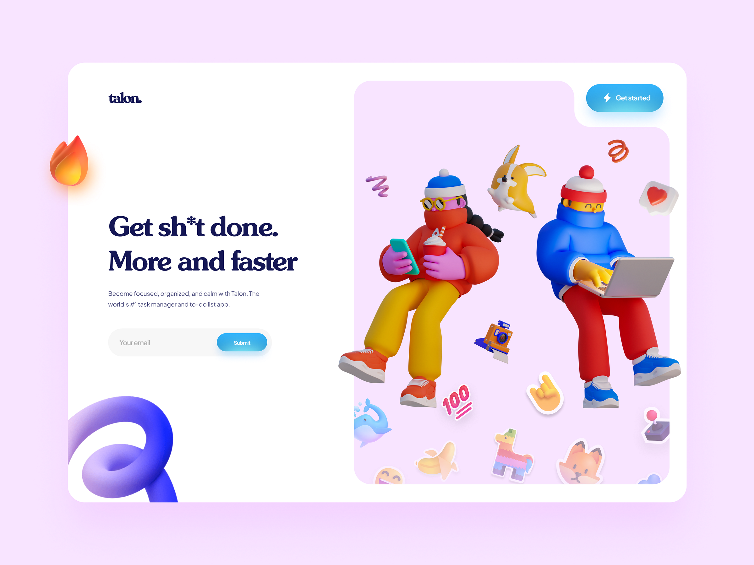 Talon Landing Page - #VisualExploration by Alzea Arafat for Orenji ...