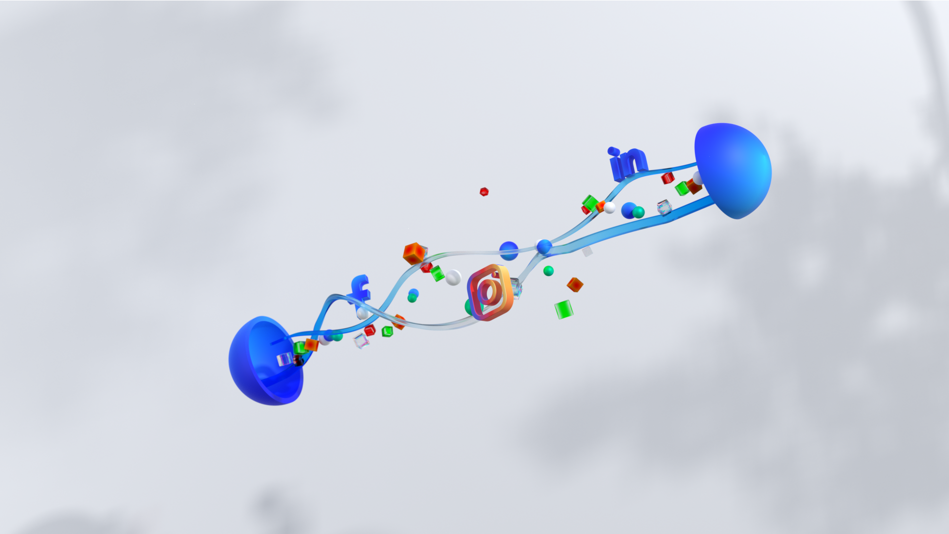 Researches 3d art branding design facebook glass glassmorphism instagram logo network rainbow sleek social ui ux