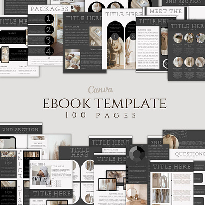 Black and White Workbook Template | Elegant Canva Blogger book 100page 100pageebook aesthetic instagram template book canva template canva designs canva digital template canva social templates digital book template ebook ebook designs ebook template ebook templates graphic design social media book template