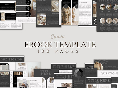 Black and White Workbook Template | Elegant Canva Blogger book 100page 100pageebook aesthetic instagram template book canva template canva designs canva digital template canva social templates digital book template ebook ebook designs ebook template ebook templates graphic design social media book template