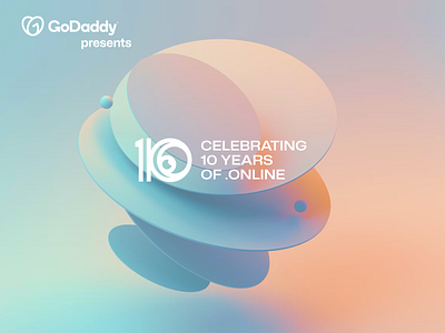 Celebrating 10 Years of .Online branding logo poster
