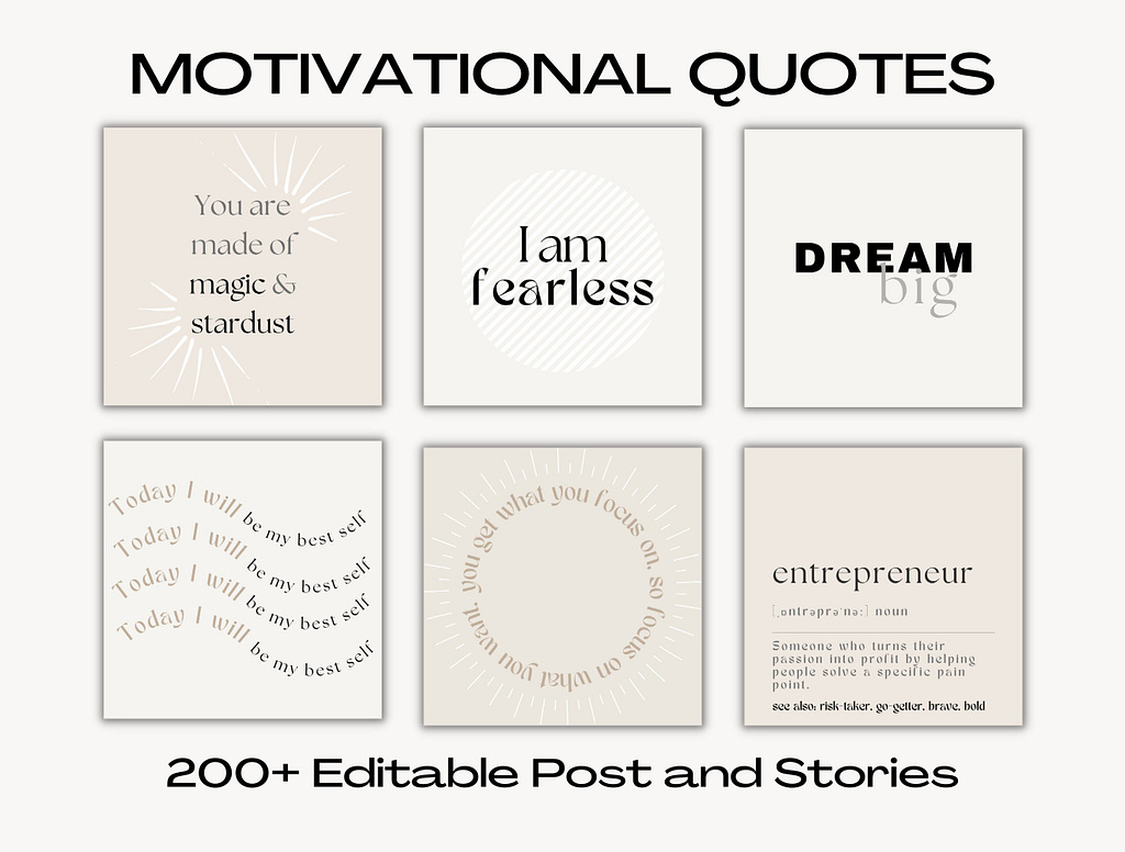 Instagram Motivational Quote Template | Canva Editable Quotes by ...