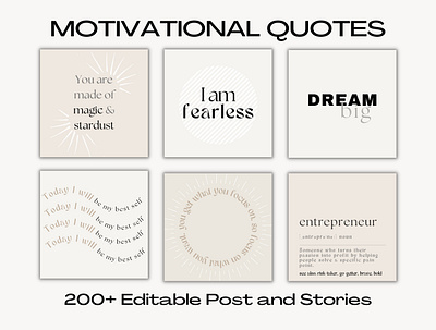 Instagram Motivational Quote Template | Canva Editable Quotes by ...