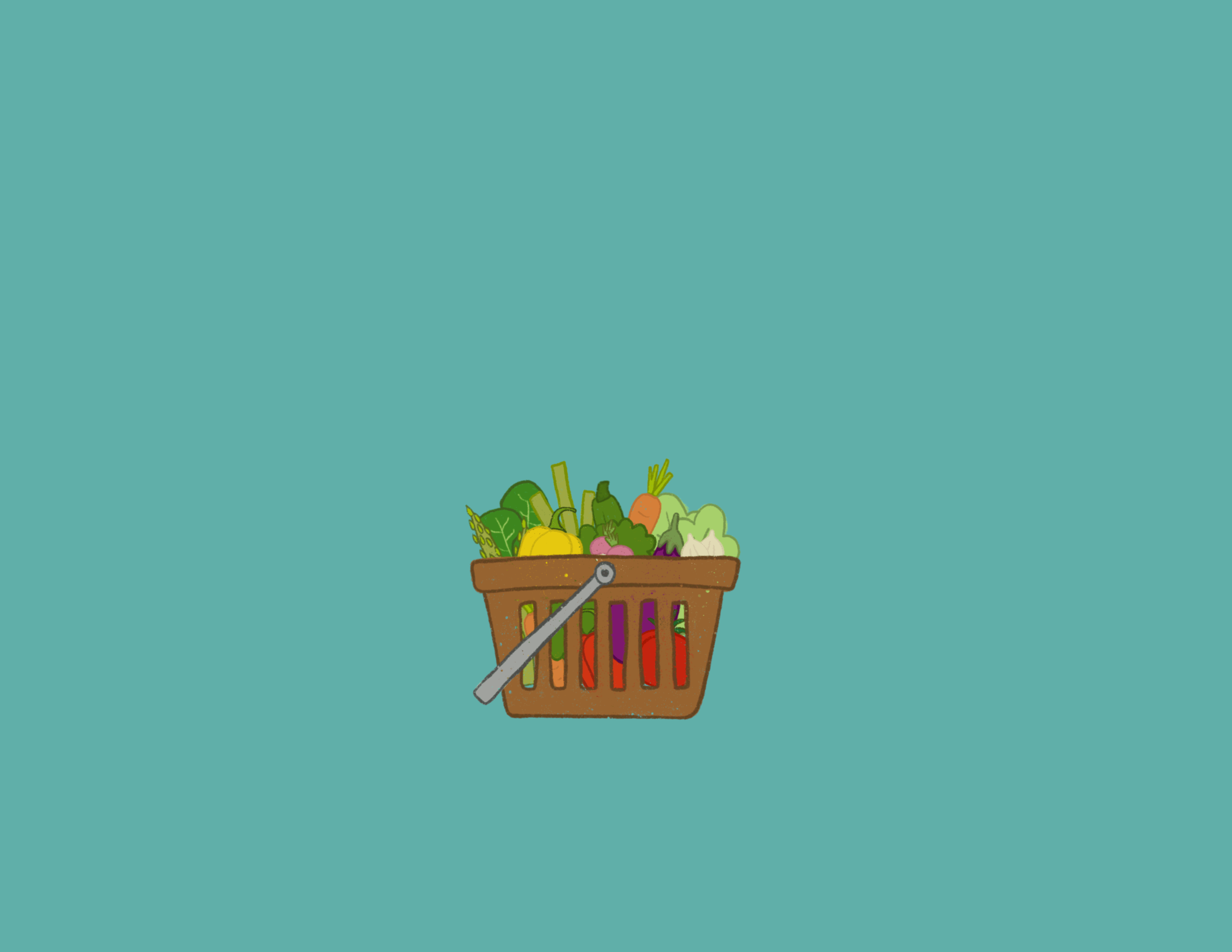 Veggie Basket design gif illustration vector vegetables
