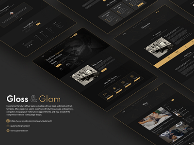Gloss & Glam: Hair Salon Website Design app design barber shop beauty treatments bridal services dashboard graphic design grooming hair care hair care products hair salon hairstyle landing page responsive design salon services skincare spa stylist beauty salon uiux web design website