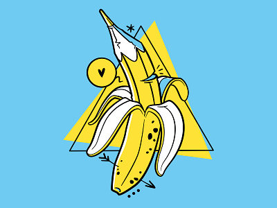 banana color banana color design digitalart digitalillustration digitalwork illustration pencil yellow