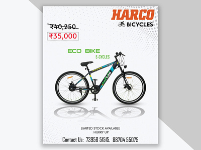 Bicycle offer poster ads bicycle branding graphic design marketing offer poster