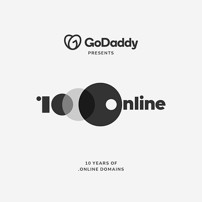 10 years of .online bauhaus circles design godaddy graphic design minimal