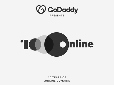 10 years of .online bauhaus circles design godaddy graphic design minimal