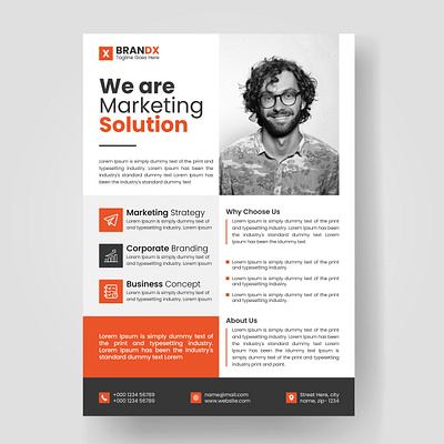 Corporate Flyer Template animation branding business card corporate design flyer graphic design illustration minimal