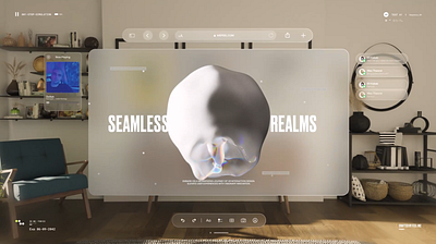 ✨ Seamless Realms - Spatial UI Design 3d 3d blob apple vision pro motion graphics spatial ui ui vision pro webxr