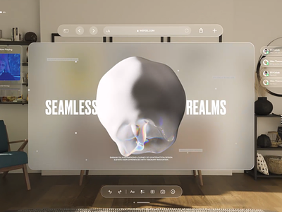 ✨ Seamless Realms - Spatial UI Design 3d 3d blob apple vision pro motion graphics spatial ui ui vision pro webxr