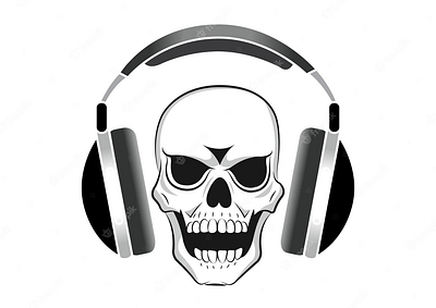 Music beast beast bones dark design digital drawing funny graphic design headphones illustration music skeleton skull vector