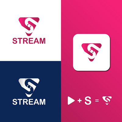 Stream - Logo Design (Unused ) best logo brand idendity branding graphic design graphicaim logo logo design logo folio modern logo robot logo vectplus