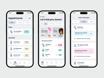 MEDvidi — Telemedicine platform Showcase book clean dashboard doctor appointment healthcare interface ios mental health mobile app product schedule sidebar telemedicine ui ux videocall web app wellbeing