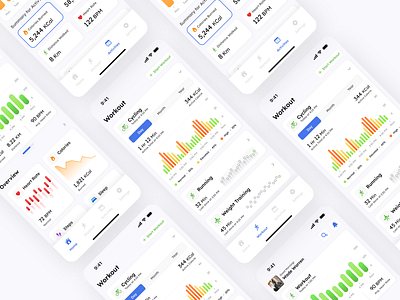 Vital - Fitness & Health Tracker analytics branding charts dashboard data doctor figma fitness graphic design graphs health heart rate medicine mobile app running statistics tracking vision widgets workout
