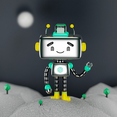 chat GPT cute character🤖 3d 3d character 3d robot 3ddeign 3dicon 3dillustration 3dsence 3dshot ai blender chat gpt design illustration