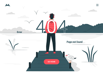 404 error page UI design 404error animation design figma graphic design ill ui uiux uxdesign webpage