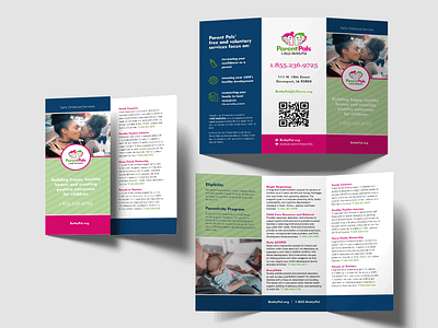 Parent Pals Brochure brochure design editorial home visit minimal non profit