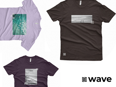T-shirt print concept WAVE brand branding design illustration logo minimal print tshirt