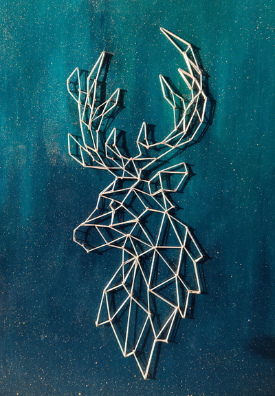String art - Deer Geometric string art