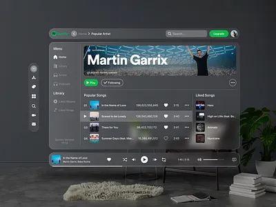 Vision Pro (Concept Design) app design glass effect glassmorphism ui ui design ux ux design vision pro vision pro design web