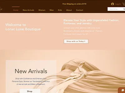 An eCommerce Boutique design ecommerce graphic design seo optimization web design wix