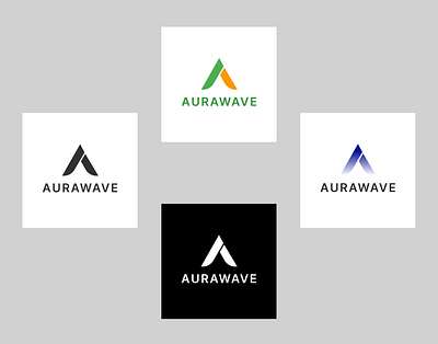 Aurawave logo branding graphic design logo ui