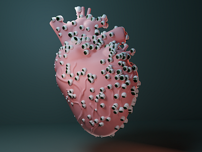 3D Heart 3d 3dart 3dillustration abstract composition blender illustration render