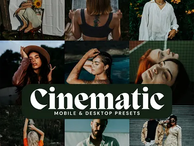 Cinematic Presets blogger presets branding cinematic cinematic presets design film film presets filters instagram lightroom louandmarks loumarkspresets mobile mobile blogger presets moody photo editing photo filter photoshop presets