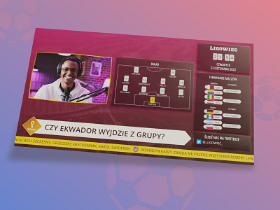 Stream Overlay for Ligowiec 2022 branding cup design fifa football graphic graphic design layout logo overlay steam tv twitch ui ux vector web world youtube