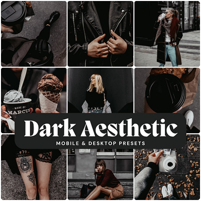 Dark Aesthetic Presets blogger presets branding design filters instagram mobile mobile blogger presets